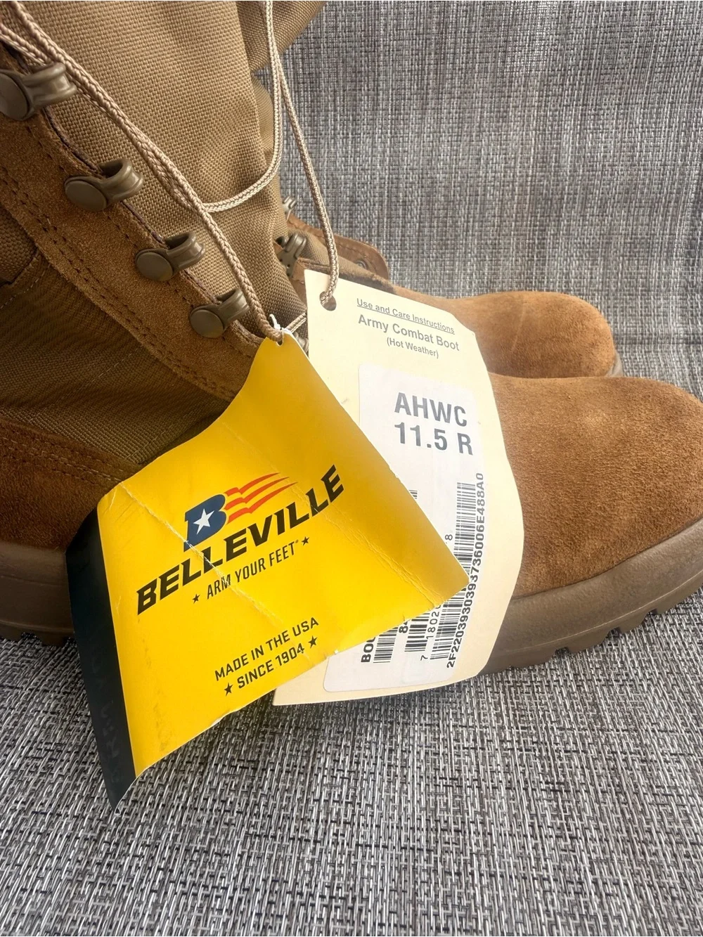 Belleville Tan Suede Army Combat Boots